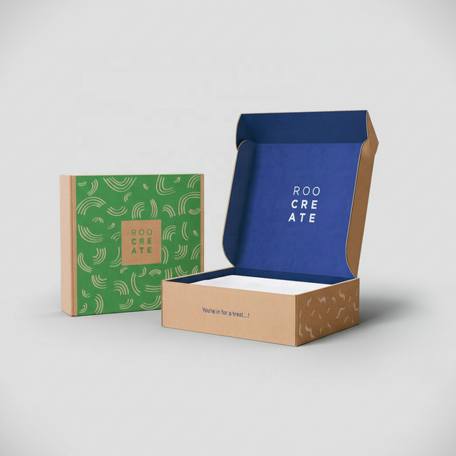 Certified Recycled Corrugated Paper Box Water-Based Inks Embossing Matt Lamination Sponge Liner for Eco-Friendly Food Packaging