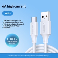 Câble de charge rapide USB-C UGREEN US562 avec gaine en PVC, 6A, prise en charge CarPlay pour téléphone mobile Android 100W