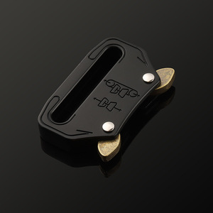 Hebilla deslizante de metal negro ajustable para cinturones, accesorios para bolsos, resorte duradero, 2022 - Product Image 2