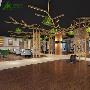 Tubo de aluminio en forma de árbol, serie 6000, cepillado, cuadrado, para decoración de interiores comerciales - Product Image 2