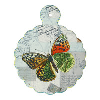 Sous-plat en céramique personnalisé motif papillon nordique, support de pot, dessous de verre, écologique, antidérapant, résistant à la chaleur, pour la maison et la cuisine