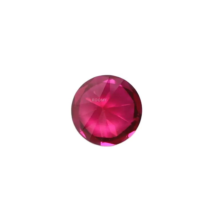 loose round shape corundum high quality ruby diamond cut red ruby jewelry gemstone beads