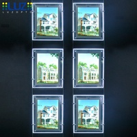 Cadre de lumière de photo suspendu Cadres de photo rétroéclairés lumineux Led Planches lumineuses en cristal minces Boîte à lumière acrylique pour l'immobilier