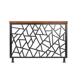 Panel de Cerca de WPC Postmoderno de Aluminio Personalizado, Resistente a los Rayos UV, al Viento y al Fuego, con Diseño 3D Natural para Patios de Villas - Product Image 2