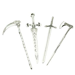 Jepit Rambut Vintage Trendy 2025, Jepit Rambut Model Tongkat, Jepit Rambut Bentuk Kelelawar, Jepit Rambut Paduan Perak Hitam, Jepit Rambut Bentuk Hewan, Jepit Rambut Bentuk Pedang untuk Wanita - Product Image 3