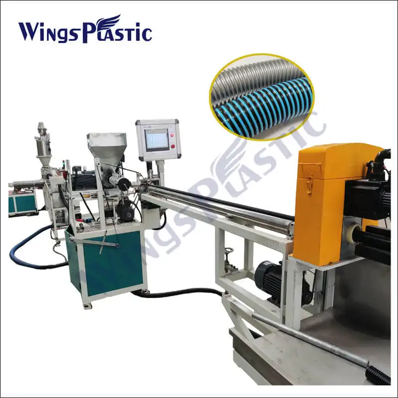 Machine de production de tuyaux en plastique en spirale pour aspirateur EVA/PVC/PE/PP personnalisée de haute qualité
