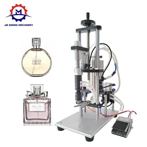 JSM एकल सिर अर्ध स्वचालित वायवीय वैक्यूम नकारात्मक दबाव इत्र आवश्यक तेल गिलास प्लास्टिक की बोतल भरने की मशीन