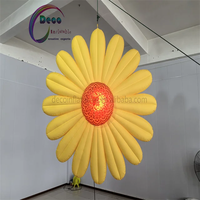 Décoration suspendue géante en forme de tournesol gonflable pour fêtes, centres commerciaux, événements, présentoirs