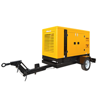 Générateur diesel silencieux robuste de type remorque avec structure anti-vibrations pour les projets de construction de tunnels