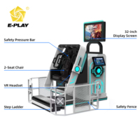 Eplay Best-seller Simulateur de mouvement immersif VR 9D Cinema avec projecteur rotatif, Fauteuil œuf 2 places pour parc de trampolines