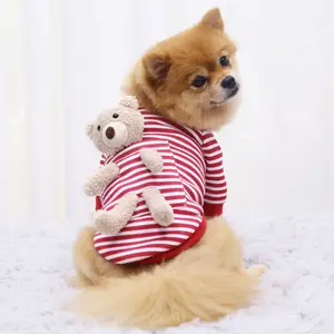 Mode Bär Tasche Haustier Sweatshirt Kleidung Französisch Bulldogge kleine Hund Kleidung Pet Designer Kleidung Mantel