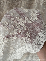 Tela de Encaje con Bordado Floral Completo para Camisas, Vestidos de Novia y Bolsos de Mujer para Primavera y Verano