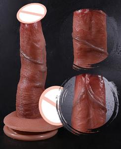Gerçek kas damarları ortaya süper gerçekçi penis yetişkin kadın oyuncak sıvı silikon kauçuk yapay penis mastürbasyon vantuz kadın için - Product Image 5