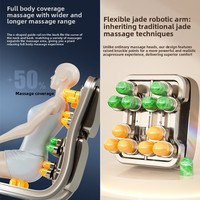 Fauteuil de massage complet RENOVACARE PRMC-F06 8D en pierre de jade, double moteur, longue voie de massage, gravité zéro, airbag, rouleau pour les pieds, commande intelligente