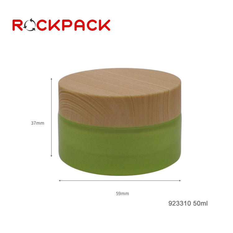 green frosted jars 200g