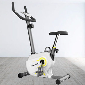 Bicicleta Estática Vertical para Ejercicio, Resistencia Magnética Ajustable, Color Blanco y Amarillo, Equipo de Ciclismo Indoor, 900x400x1120mm - Product Image 1