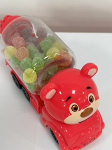 Khuyến mại màu hồng dâu gấu tàu chở xe tải Bong Bóng Kẹo cao su Gummy Kẹo Jelly đậu nhai kẹo cứng-cho trẻ em Quà tặng Jar bao gồm - Product Image 6
