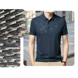 เสื้อเชิ้ตแขนสั้นลำลองผู้ชาย ผ้าสแปนเด็กซ์ โพลีเอสเตอร์ คุณภาพสูง แห้งเร็ว ผ้าถัก ปักลายระบาย ดีไซน์เรียบหรู ติดกระดุม ODM 200 กรัม - Product Image 3