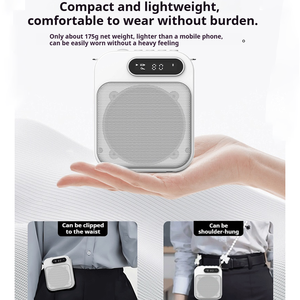 Microphone sans fil à clipser avec amplificateur vocal, système de haut-parleurs portable pour enseignants, guides touristiques, promotions et discours publics - Product Image 4