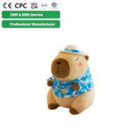 Nouvelle Peluche Capybara Babytop Style Été en Maillot de Bain, Doudou en Coton PP Brodé 20cm Unisexe