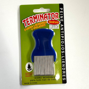 مستلزمات الشركة المصنعة للحيوانات الأليفة مشط ذو أسنان دقيقة مزدوج الحواف القطط الكلاب مشط إبرة من الفولاذ المقاوم للصدأ قمل برغوث البيض الحيوانات الأليفة الاستمالة - Product Image 6