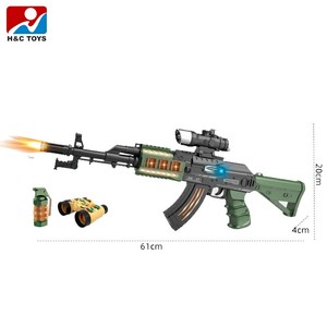 Pistola de Juguete Eléctrica Telescópica AK47 para Niños con Sonido, Luz, Vibración, Mochila, Telescopio y <span class=keywords><strong>Granada</strong></span>, Material Plástico Resistente - Product Image 3