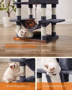 Feandrea Grande Albero per Gatti con Tiragraffi e Piattaforme, 168 cm, Taglia L - Product Image 6