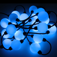 SHIJI haute qualité personnalisé 360 degrés LED boule guirlande lumineuse 50mm SMD5050 RGB LED DMX512 Pixel boule lumière numérique pour l'extérieur
