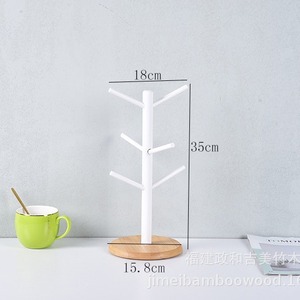 ที่วางแก้วไม้ไผ่ Kiyu ฐานขนาด 15.8 ซม. สูง 35 ซม. ที่วางแก้วแบบตั้งโต๊ะ ที่คว่ำแก้ว ที่จัดระเบียบบนโต๊ะ สไตล์เรียบง่าย ชั้นวางเก็บของในครัว - Product Image 1
