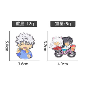 2 Desain Anime Inuyasha Inuyasha & Kagome Higurashi Bros Pin Kartun Karakter Lucu Anime Bros Pin Enamel Alloy untuk Wanita - Product Image 6