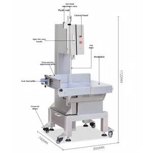 Nouvelle Scie à Os Motorisée Haute Efficacité – Machine Commerciale Robuste pour la Découpe de Viande et d'Os – Idéale pour Boucheries, Hôtels et Traitement de Viande Congelée - Product Image 3