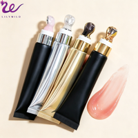 Gloss à lèvres liquide longue tenue avec logo personnalisé, applicateur métallique, tube souple, végétalien, hydratant, repulpant et brillant – Vente en gros