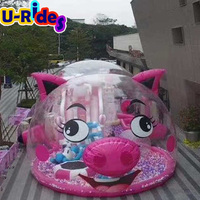 Millions de piscines à balles océaniques Maison à bulles gonflable de cochon rose géant Pour une aire de jeux intérieure ou extérieure ou un centre commercial