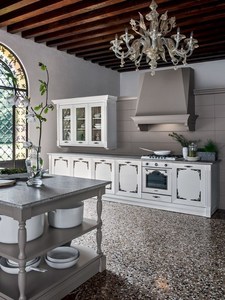 Mueble de Cocina Moderno y Minimalista con Estructura de Madera Contrachapada y Melamina, Resistente al Agua, con Detalles en Granito y Mármol - Product Image 2