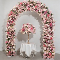 Arco de Flores Artificiales de Seda para Decoración de Bodas y Eventos, para Ceremonias de Inauguración y Escaparates de Centros Comerciales