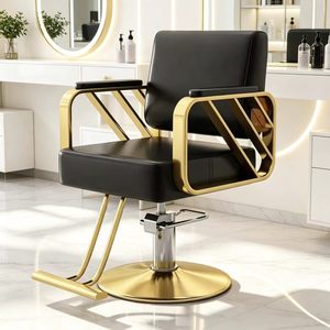 Chaise de coiffure moderne et confortable au design simple pour coupe de cheveux, permanente et coloration, avec système de levage rotatif - Product Image 1