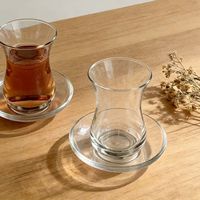 Tasses à thé marocaines et turques en verre transparent de haute qualité, écologiques, 125 ml, pour la rentrée scolaire