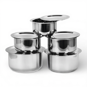 Mini-casserole en acier inoxydable de haute qualité avec poignée et couvercle pour réchauffer le lait pour bébé, légère et compatible lave-vaisselle - Product Image 1