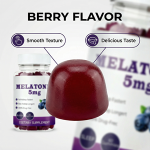 Gomme Vitaminiche per il Sonno Senza Zucchero 5mg 10mg Migliorano Memoria e Sonno Profondo Melatonina per Adulti 60 Gomme/Flacone - Product Image 2