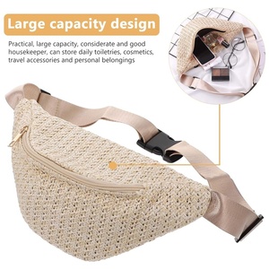 Bolso Pequeño Tejido a Mano <span class=keywords><strong>de</strong></span> Estilo Japonés, Bolso <span class=keywords><strong>de</strong></span> Cintura Portátil Ecológico, Cartera <span class=keywords><strong>de</strong></span> <span class=keywords><strong>Mujer</strong></span>, Bolso <span class=keywords><strong>de</strong></span> Paja Informal para Verano y Aire <span class=keywords><strong>Libre</strong></span> - Product Image 3