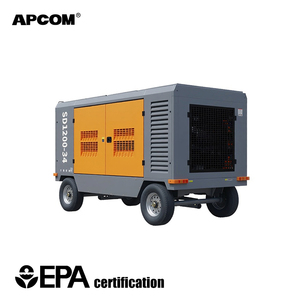 เครื่องอัดอากาศดีเซลแบบติดตั้งบนรถพ่วง 990-1660cfm 22บาร์ 25บาร์ 30บาร์ 40บาร์ สำหรับไซต์ก่อสร้างห่างไกล - Product Image 1