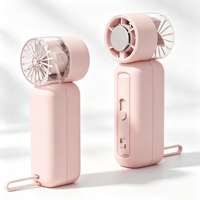 Mini ventilateur portable avec logo personnalisé, affichage numérique, batterie USB rechargeable, ventilateur à main