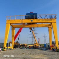 Grue à portique à double poutre pour applications industrielles, équipement industriel de 20 à 32 tonnes