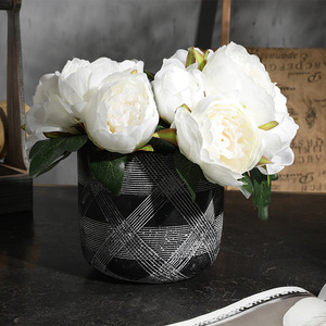 6-Headed Peony Artificial Flowers Silk High Simulation Wedding Home Decor Bouquet - Product Image 3
