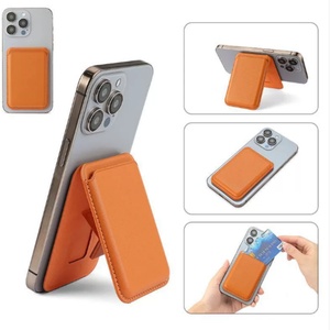 ขายส่งจากโรงงาน ที่ใส่บัตรโทรศัพท์แบบแม่เหล็ก Magsafe กระเป๋าสตางค์แม่เหล็ก PU พร้อมขาตั้ง สำหรับจัดเก็บบัตรเครดิตอย่างสะดวก - Product Image 4