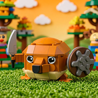 Set de 100 Bloques de Construcción con Diseño de Meme '¿Qué Hace el Perro?', Lindo Perro con Espada y Escudo, Modelo de Ladrillos para Armar, Juguete Decorativo para Niños y Adultos
