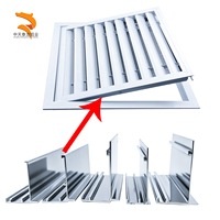 Diffuseur d'air en profilé en T en alliage d'aluminium série 6000, grille de climatisation de plafond avec service de découpe