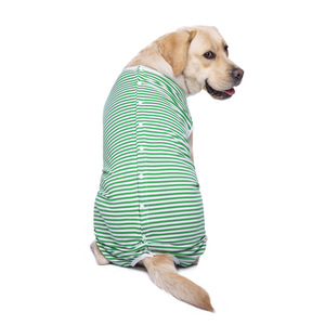 Traje de Recuperación <span class=keywords><strong>para</strong></span> Perros con Rayas Verdes y Blancas, Mono Postoperatorio <span class=keywords><strong>para</strong></span> Mascotas, Protector de Heridas Anti-Lamido, Camiseta <span class=keywords><strong>para</strong></span> Perros Medianos y Grandes - Product Image 2