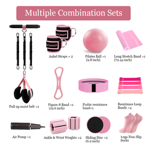 Nouvel arrivage HSM : Équipement d'entraînement multifonctionnel – Bandes de résistance en latex durables avec pédale et 3 tubes avec poignée - Product Image 3