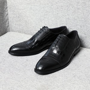 Chaussures habillées pour hommes British Bullock <span class=keywords><strong>en</strong></span> cuir verni à motif <span class=keywords><strong>crocodile</strong></span>, style business décontracté - Product Image 2